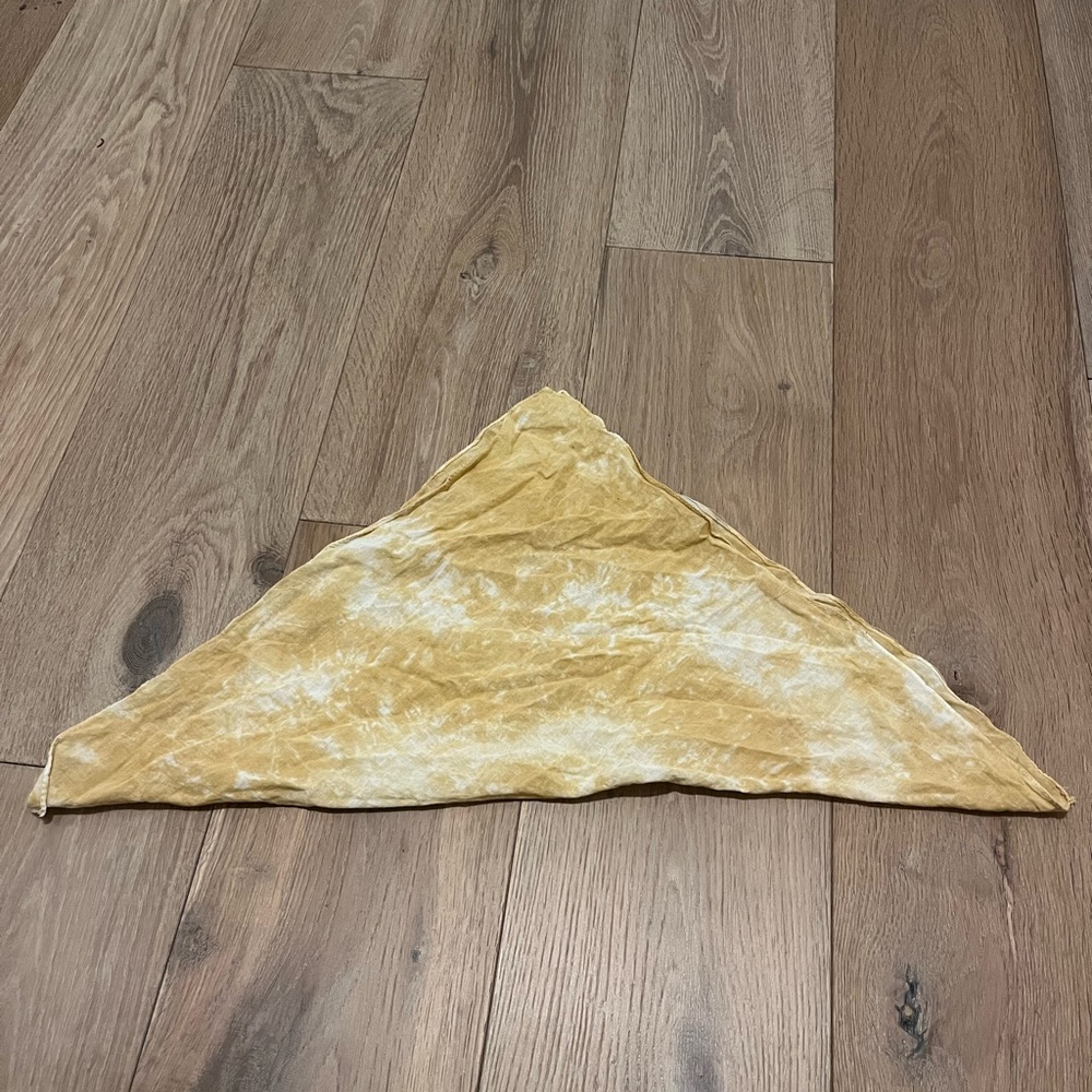 Tie-Dye Yellow Bandanna Scarf